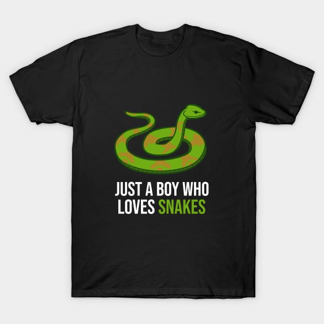 Just a boy who loves snakes T-Shirt by cypryanus